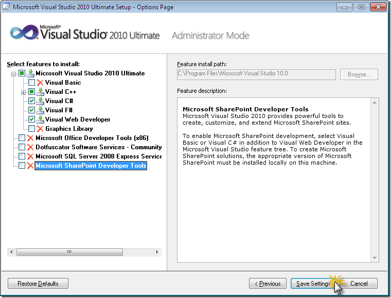 VS2010 and SP1 (1)